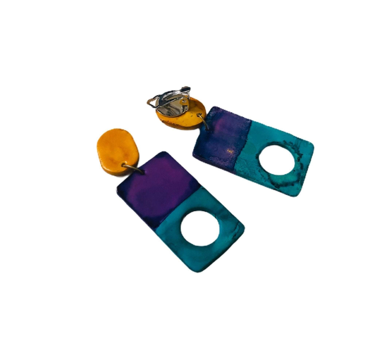 Geometric Jewelry Set with Bold Colors