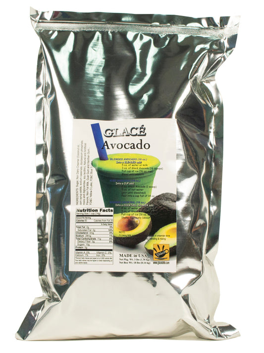 Avocado 4 in 1 Mix for Bubble Tea, Smoothies, Lattes and Frappes, 3 lbs. Bag (Case 6 x 3 lbs. Bags)  - Ships Free Within Canada on Orders Above CAD $199