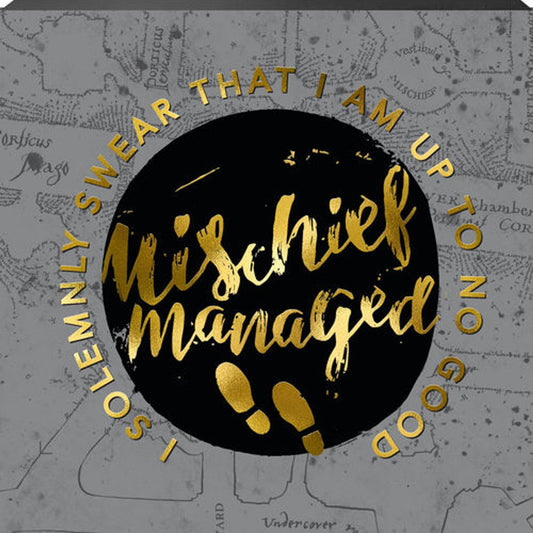 Harry Potter - Panneau de boîte "Mischief Managed" - ARRÊTÉ