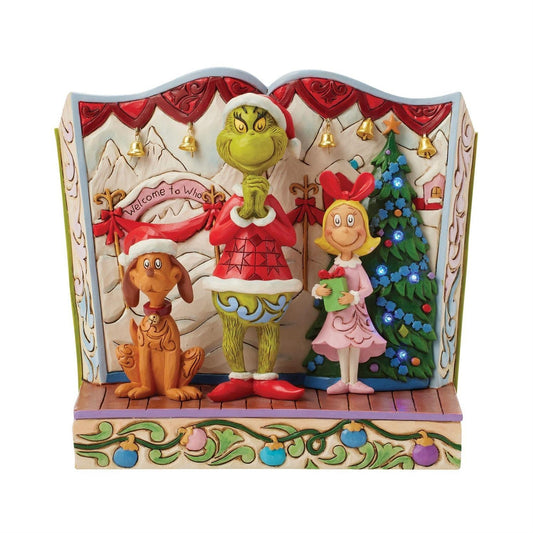 How the Grinch Stole Christmas - Grinch with Max and Cindy Storybook First Edition SIGNED Jim Shore