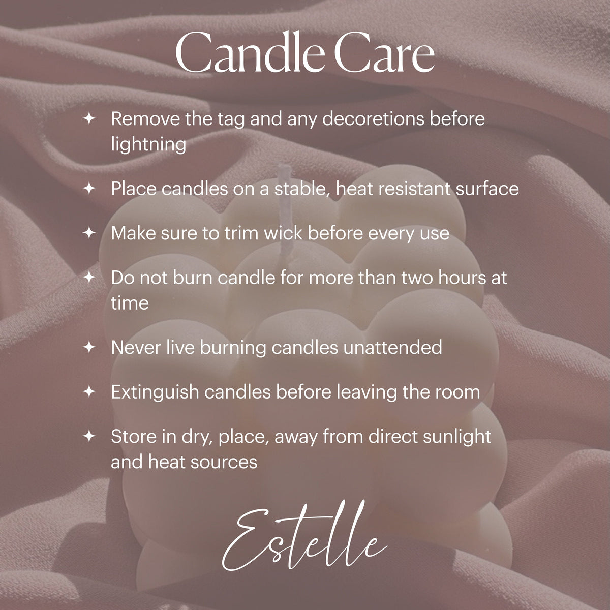 Sculptural Flower Soy Pillar Candle: Minimalist Home Decor