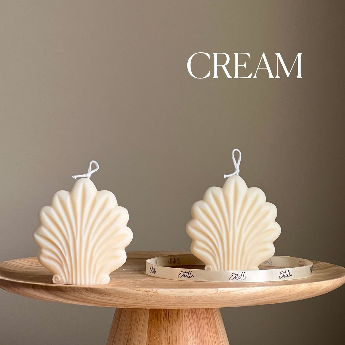 Handmade Shell Soy Candle: Sculptural Home Decor
