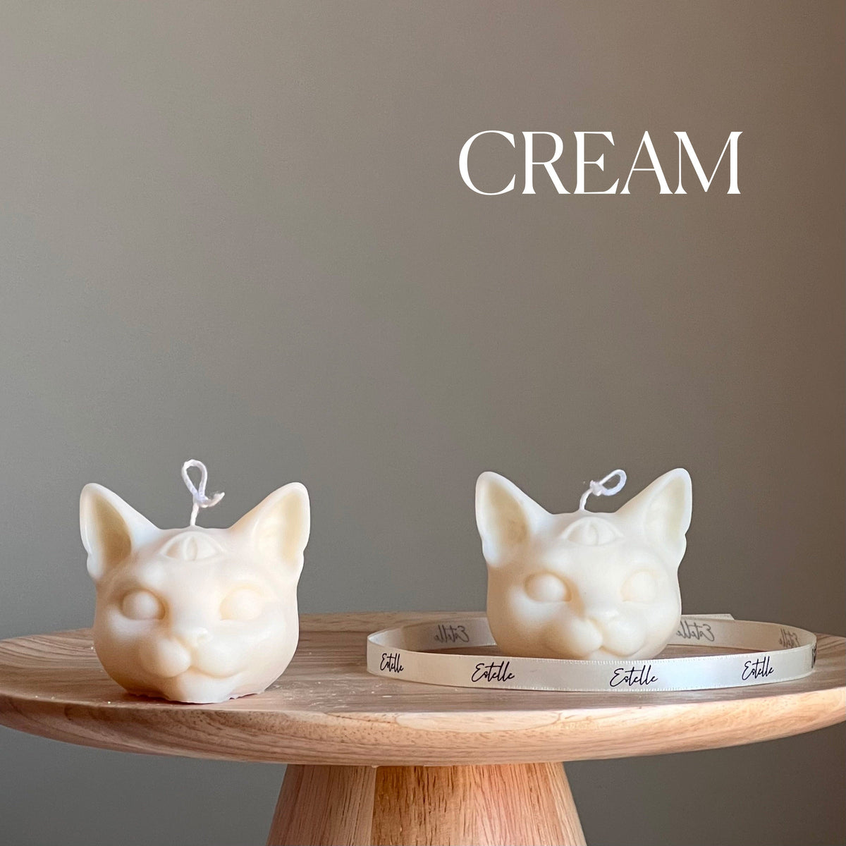 Handmade Cat Head Soy Candle: Trendy Home Decor