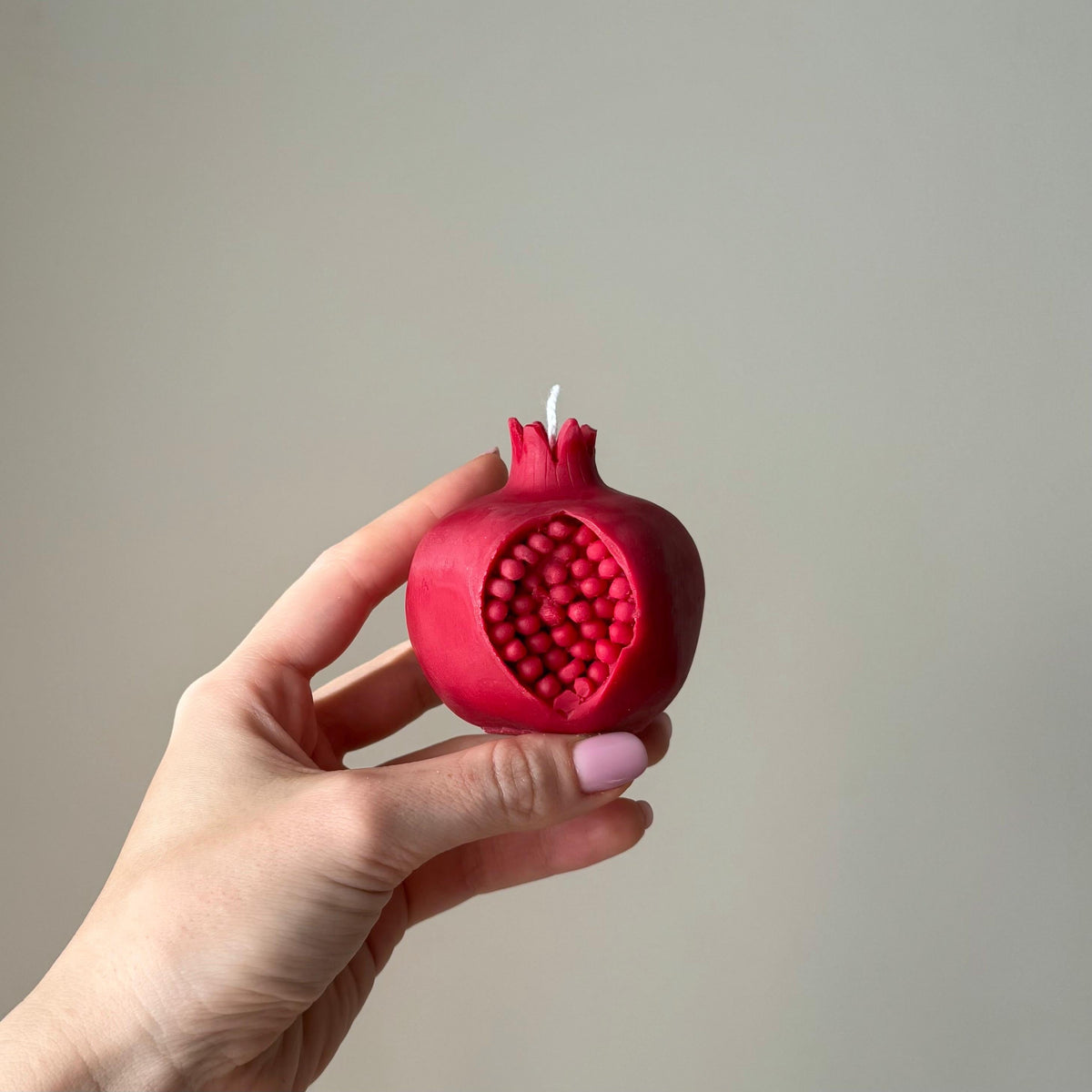 Pomegranate Soy Wax Candle: Vegan Minimalist Decor