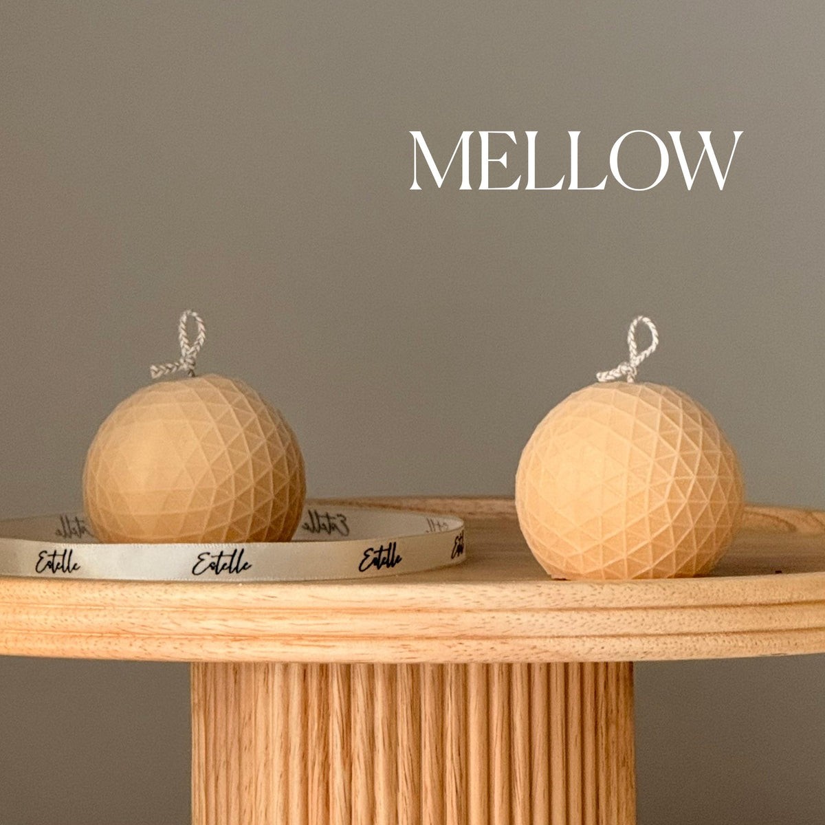 Geometric Orb Candle – Sculptural Textured Design