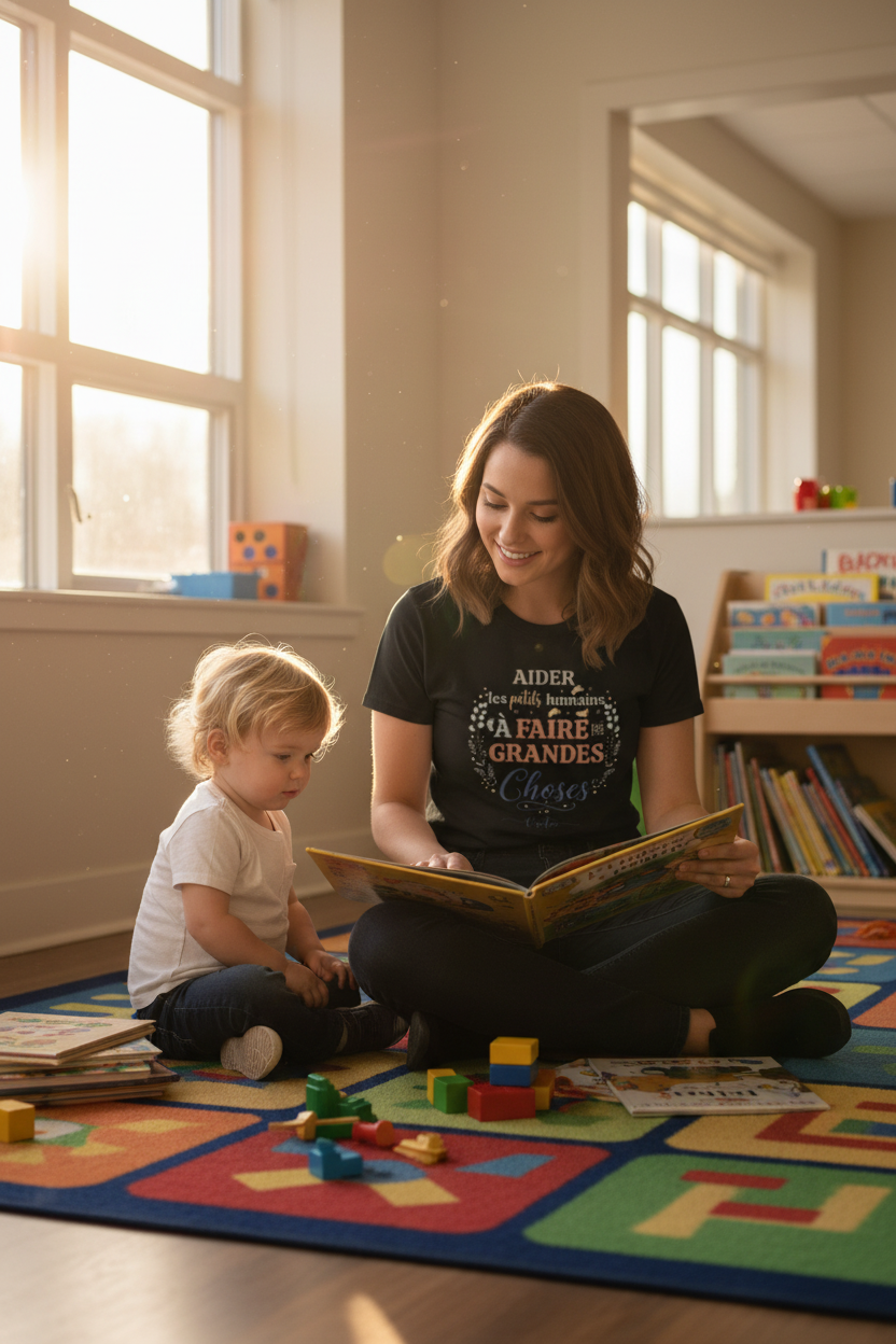 Lifestyle cinématique — Aider les petits humains T-shirt OseTee