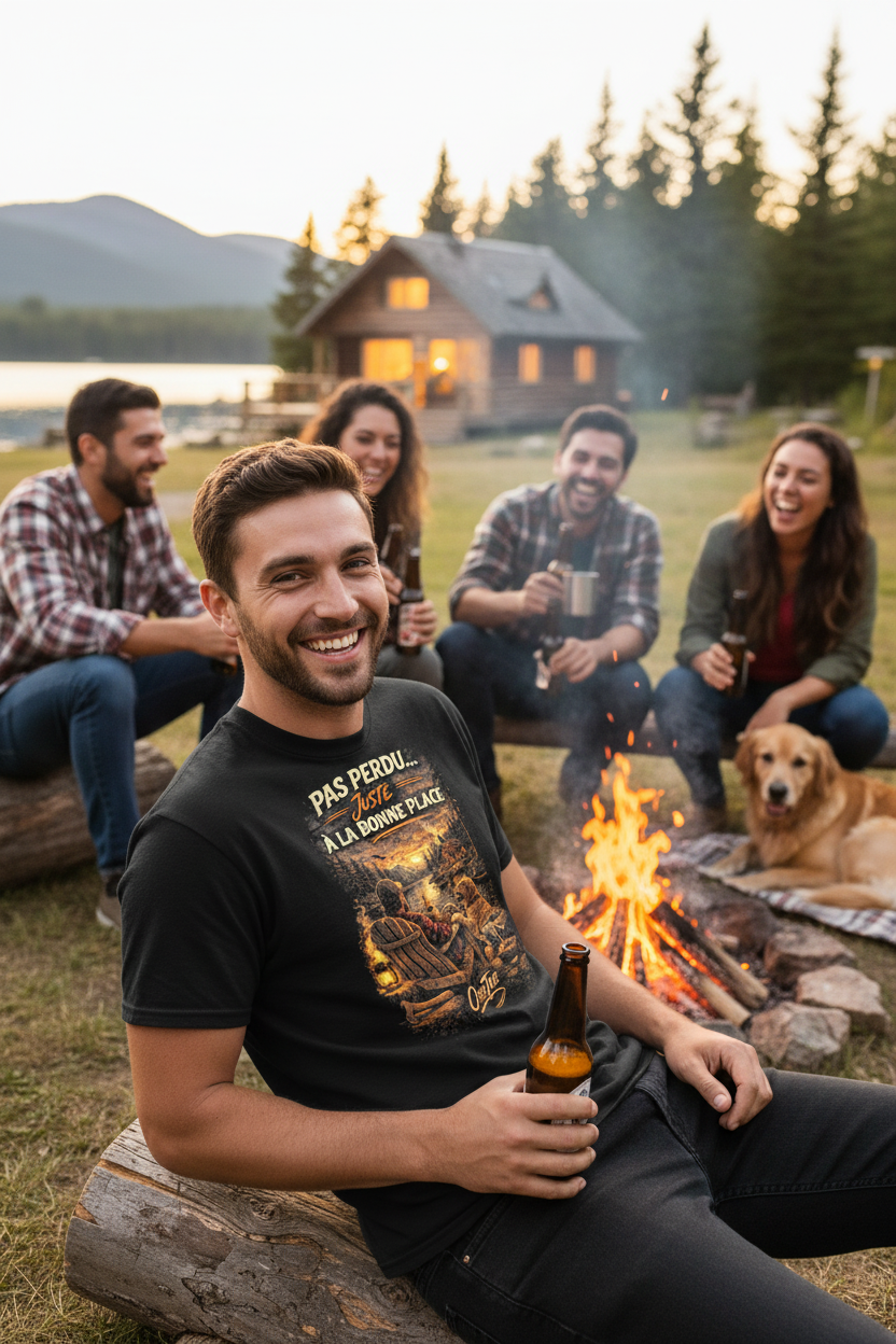 Pas Perdu - Feu de camp chalet québécois