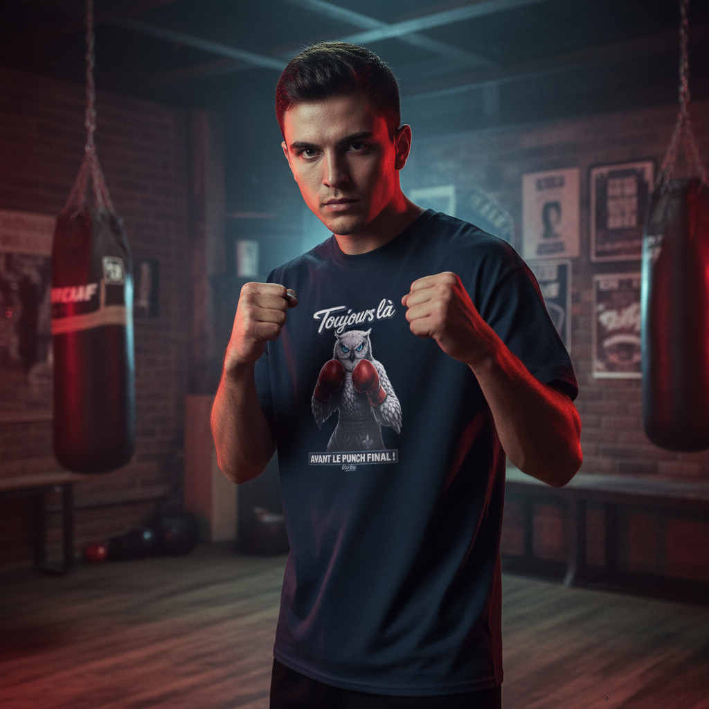 T-shirt Toujours là Avant le Punch Final OseTee — lifestyle boxeur québécois