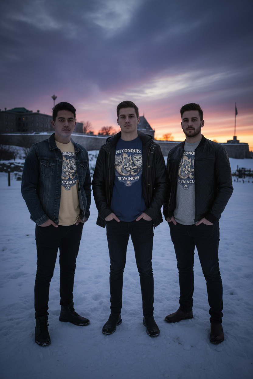 Lifestyle cinématique — Ni conquis ni vaincus T-shirt OseTee en 3 couleurs