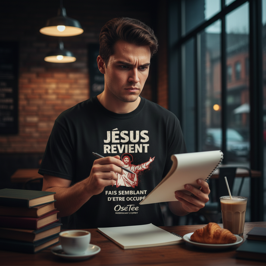 T-shirt Jésus Revient OseTee — lifestyle humour québécois