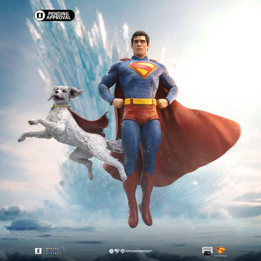 Iron Studios Superman & Krypto 1:10 Art Scale Hand Painted Statue