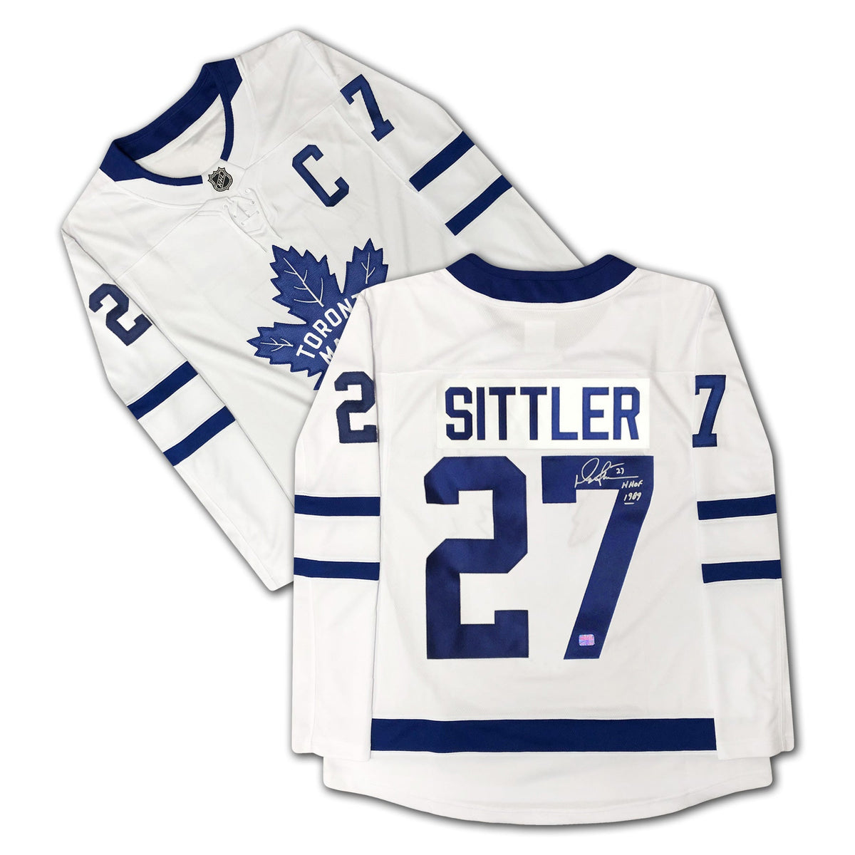 Darryl Sittler Autographed Toronto Maple Leafs White Jersey