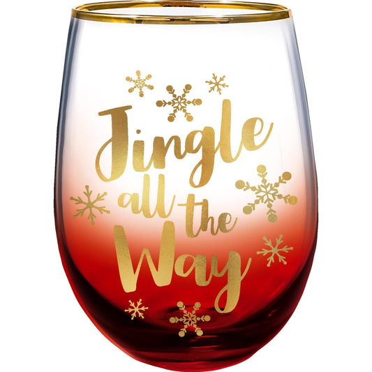 Jingle All The Way Stemless Glass