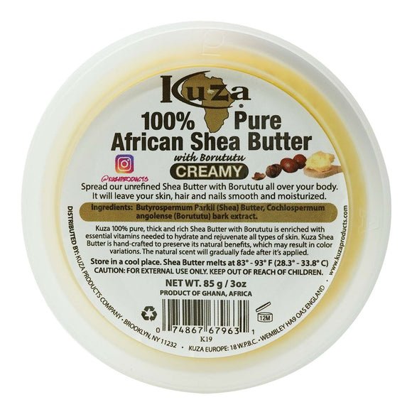 KUZA BEURRE DE KARITÉ 100% JAUNE CRÉMEUX 85G