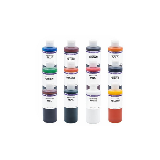 Assortiment de 12 colorants alimentaires liquides, paquet varié, 1 once, 12 unités par carton - Distribution canadienne - Livraison gratuite au Canada pour les commandes de plus de 199 CAD