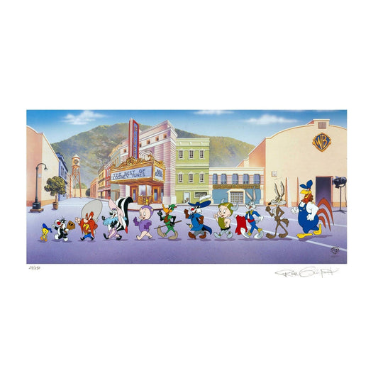 Looney Tunes On Parade Lithograph - Framed