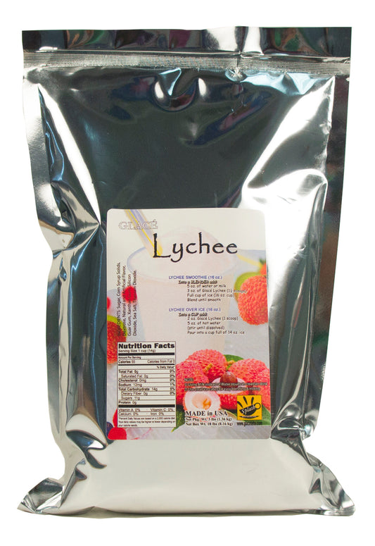 Mélange 4-en-1 Litchi pour thé aux perles, smoothies, lattes et frappés, sac de 3 lb (Caisse de 6 sacs de 3 lb) - Livraison gratuite au Canada pour les commandes de plus de 199 CAD