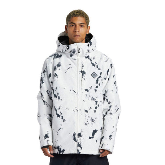 DC Shoes 'Basis Print' Jacket - Wht/Blk