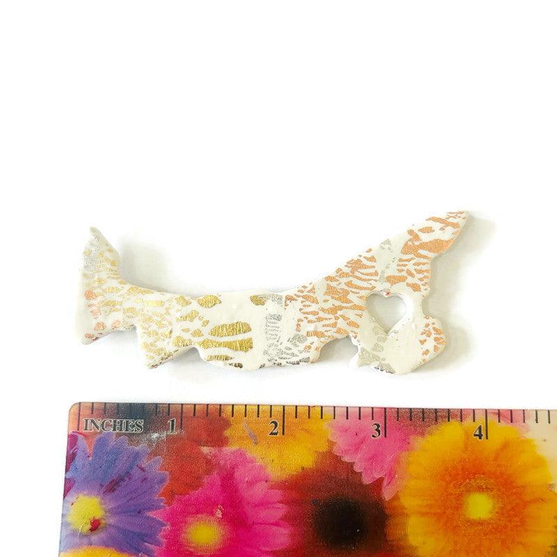 New Brunswick Fridge Magnet Handmade from Clay & Mixed Foil Flakes