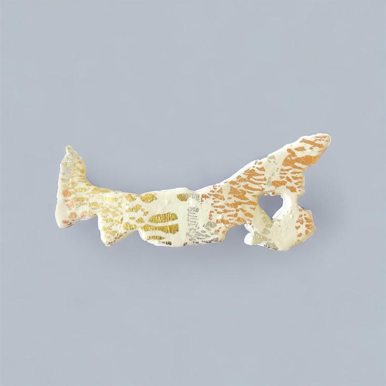 Nova Scotia Fridge Magnet Handmade from Clay & Mixed Foil Flakes