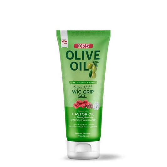 ORS Olive Oil FIX-IT Grip Gel Infused with Castor Oil For Strengthening & Hairline Maintenance Ultra Hold 5 oz