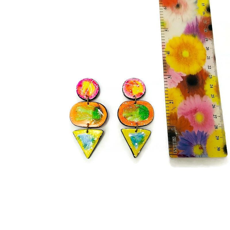 Paint Splash Jewelry Set- Lariat & Earrings