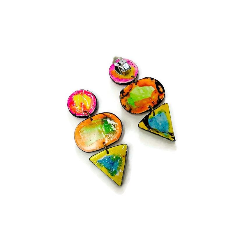 Paint Splash Jewelry Set- Lariat & Earrings