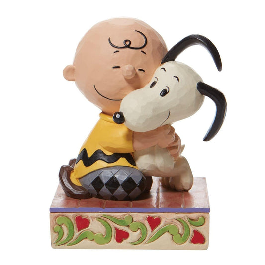 Peanuts - Charlie Brown et Snoopy "Câlin de beagle = Cœur joyeux" Jim Shore