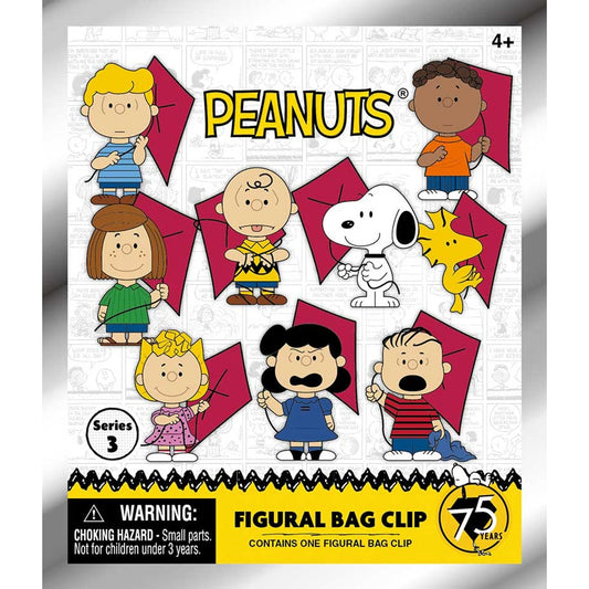 Figurine 3D Mousse Snoopy Les Peanuts Série 3 - Clip Sac Mystère