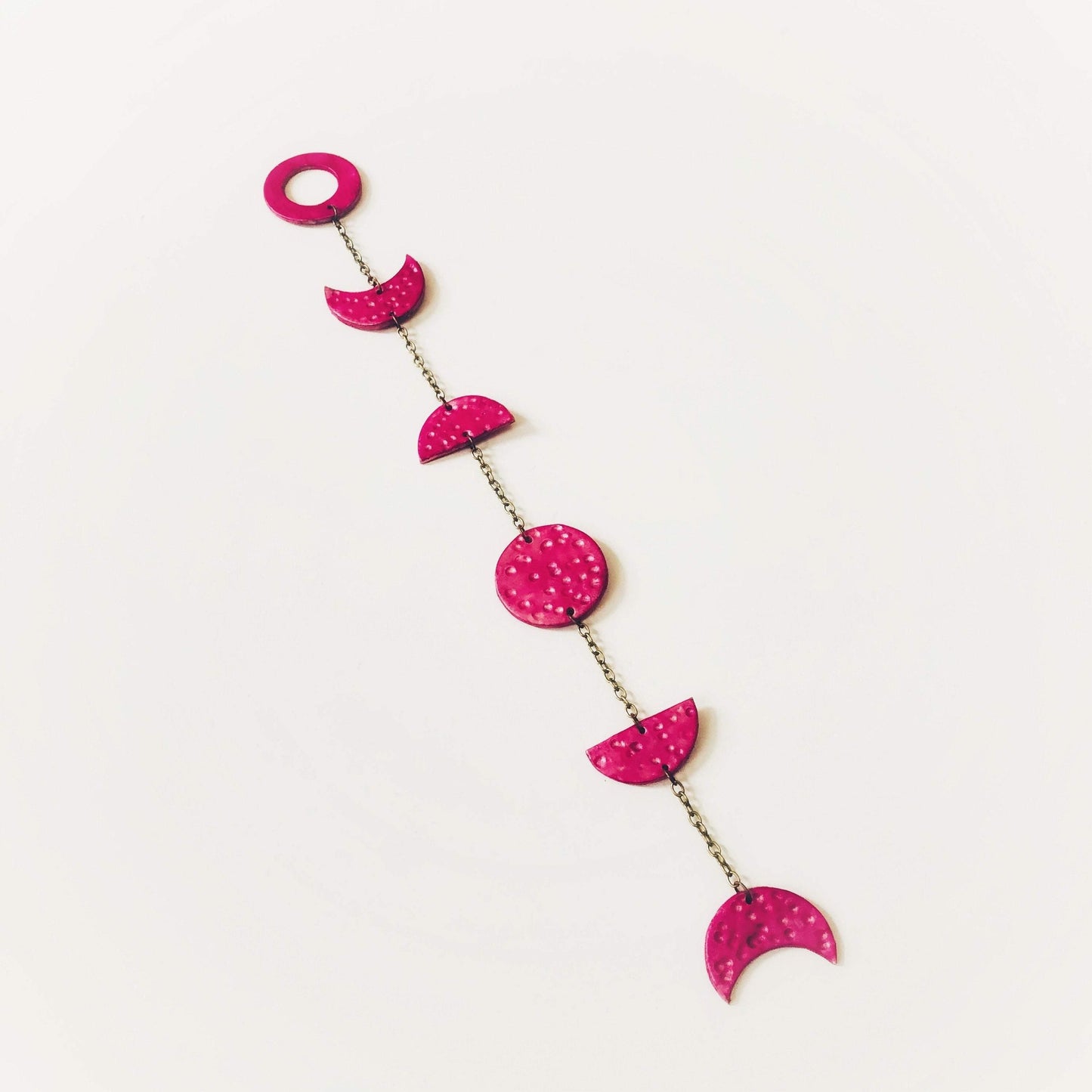 Pink Moon Phase Wall Hanging, Little Girl Room Décor