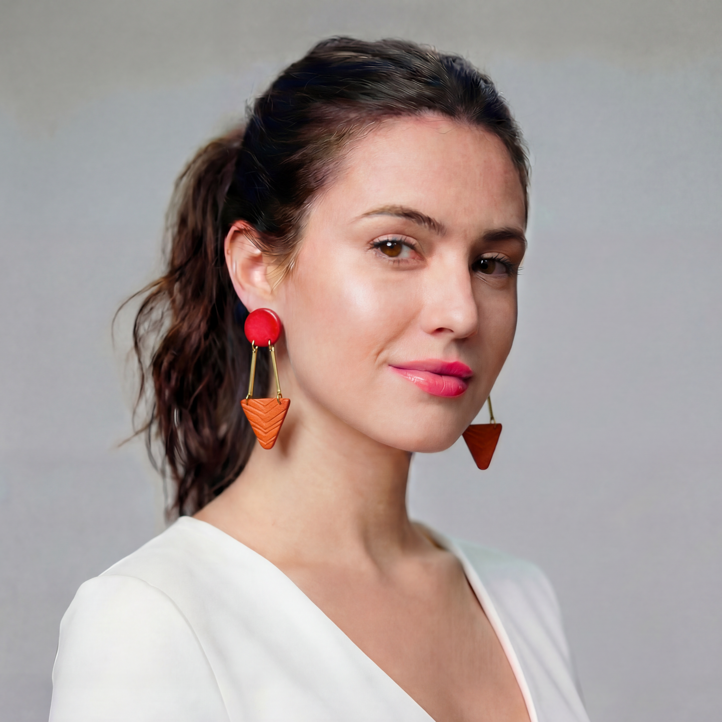 Black & Gold Art Deco Earrings Handmade- "Dupa"