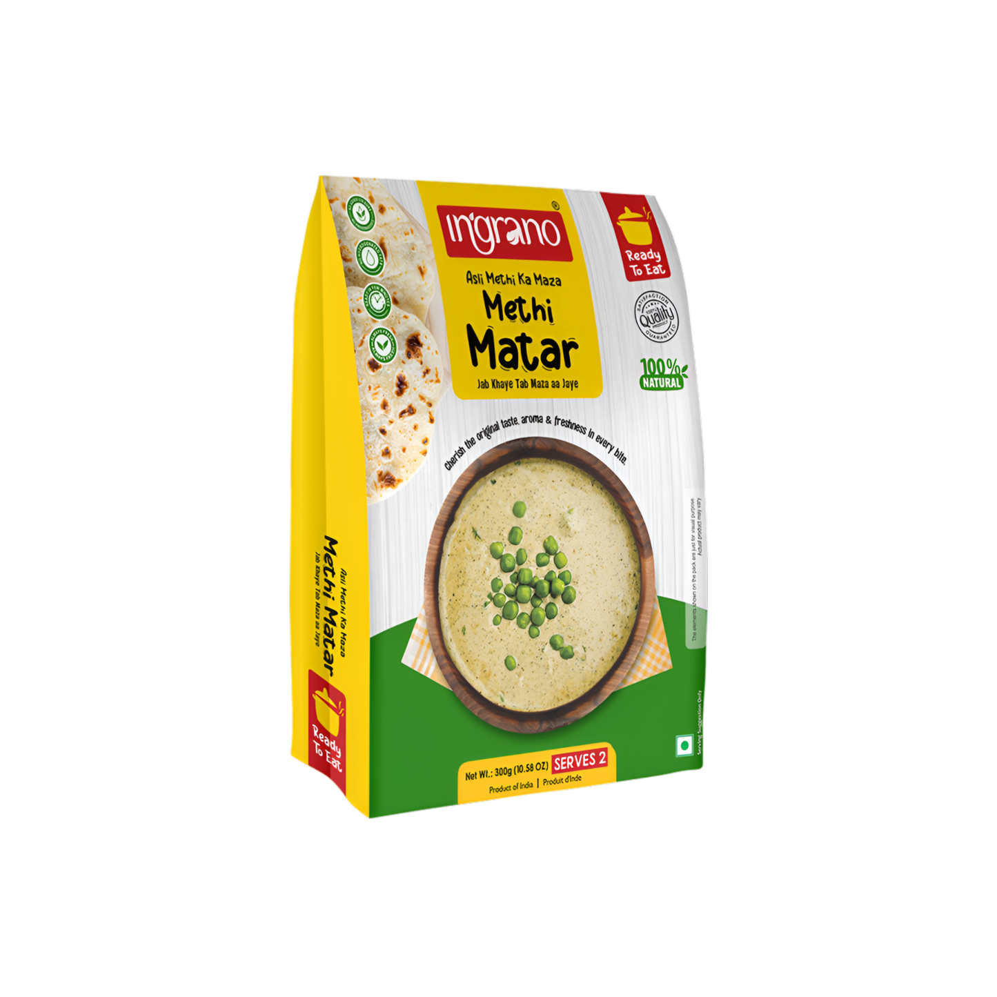 Ingrano Ready To Eat Methi Matar 285g