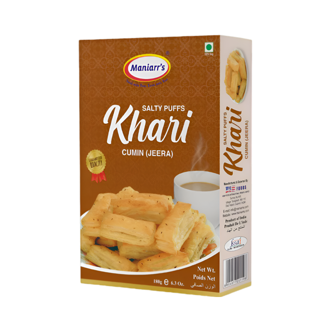 Maniarr's Salty Puffs Jeera Khari (Cumin) 180g