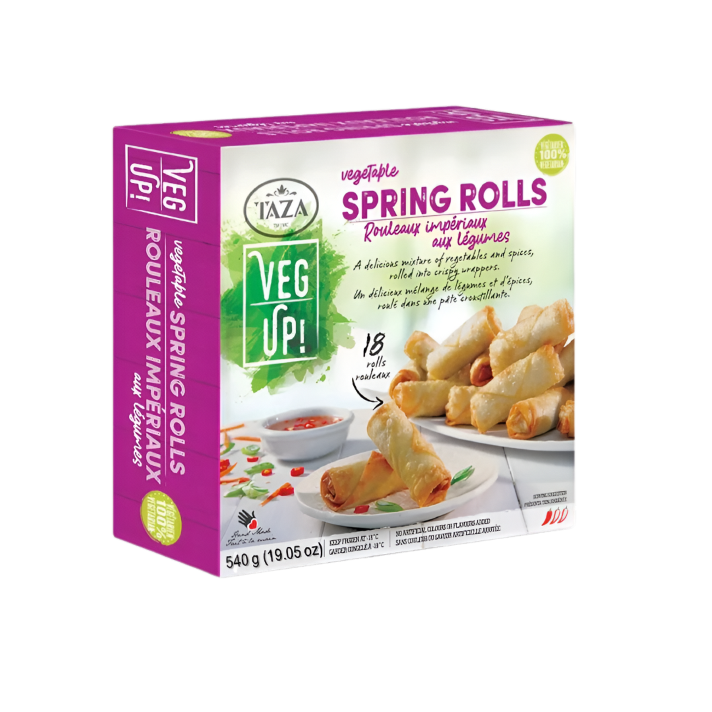 Taza Vegetable Spring Rolls 540g (18 Rolls)