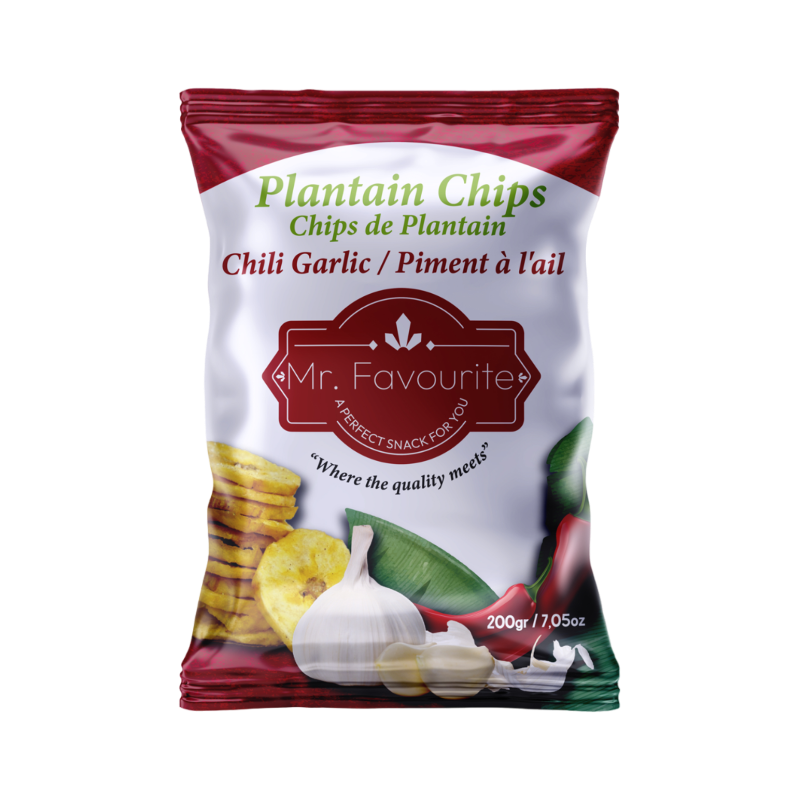 Mr. Favourite Plantain Chips Chili Garlic 200g