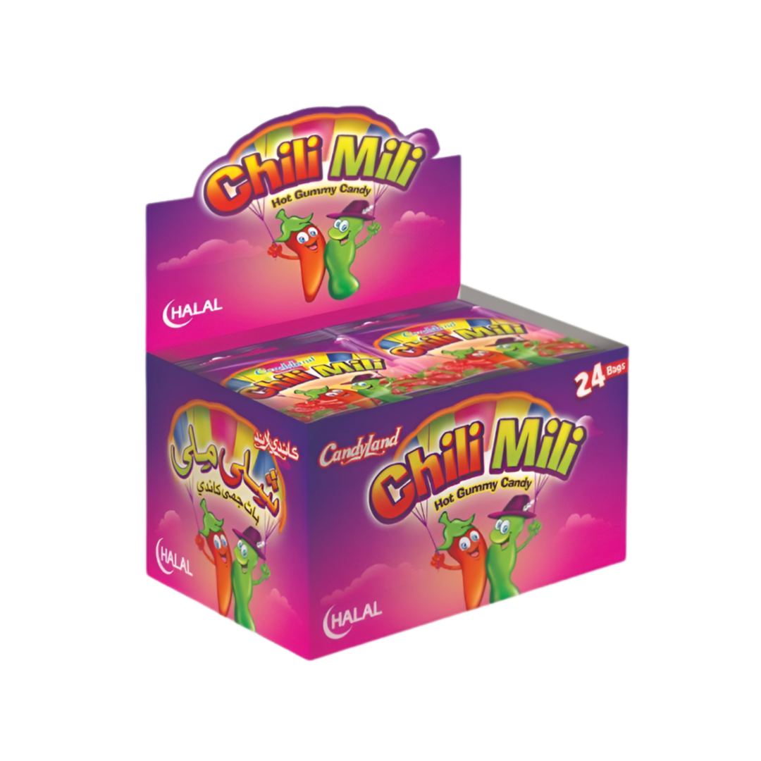 CandyLand Chili Mili Hot Gummy Candy (Pack of 24)