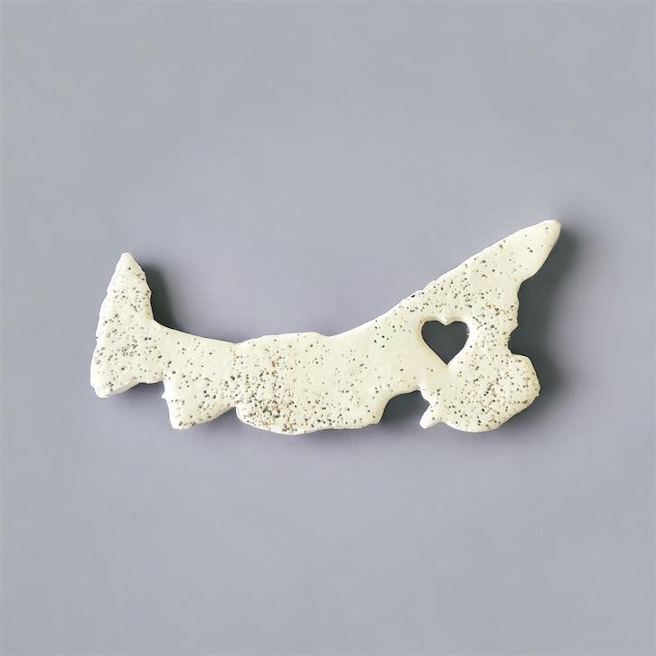 Prince Edward Island Fridge Magnet Handmade from Clay & Beach Sand