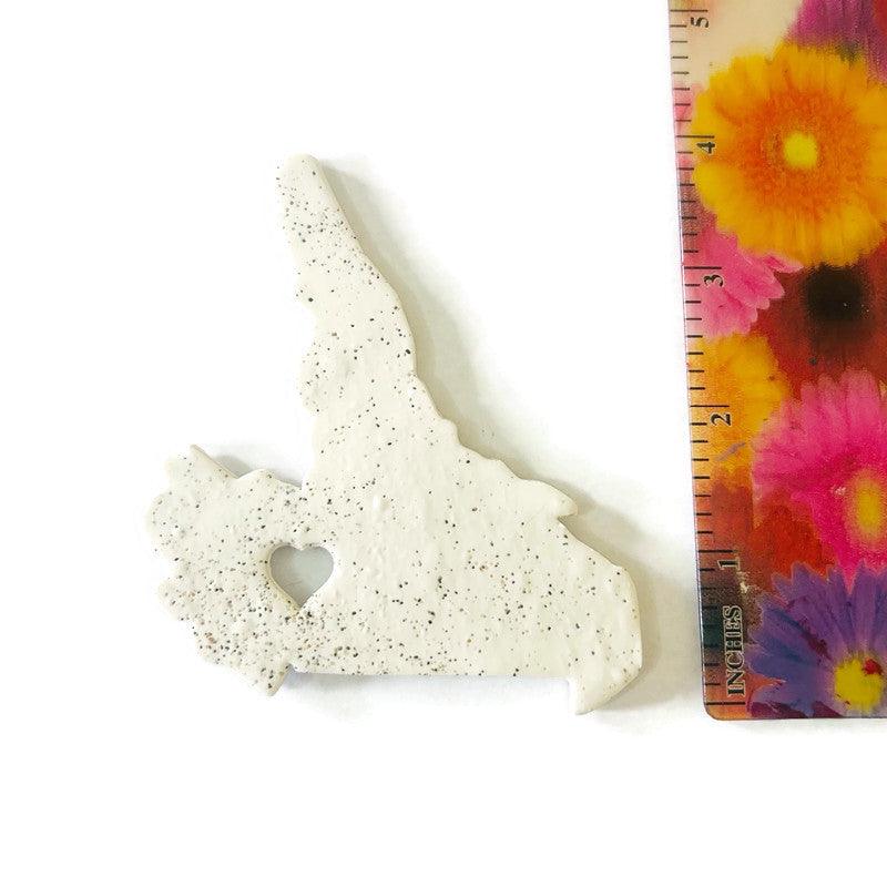 Prince Edward Island Fridge Magnet Handmade from Clay & Beach Sand
