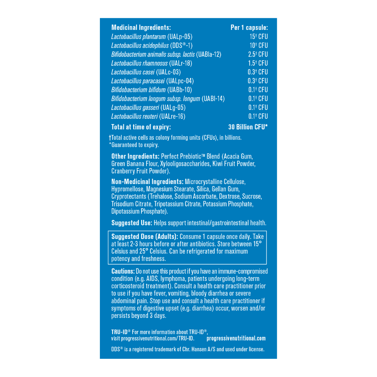 Progressive PERFECT PROBIOTIC 30 BILLION, 30 VCaps