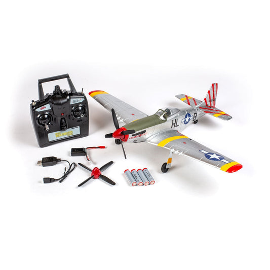 Avion RC Rage RC P-51D Mustang 500mm Brushless RTF Warbird avec PASS