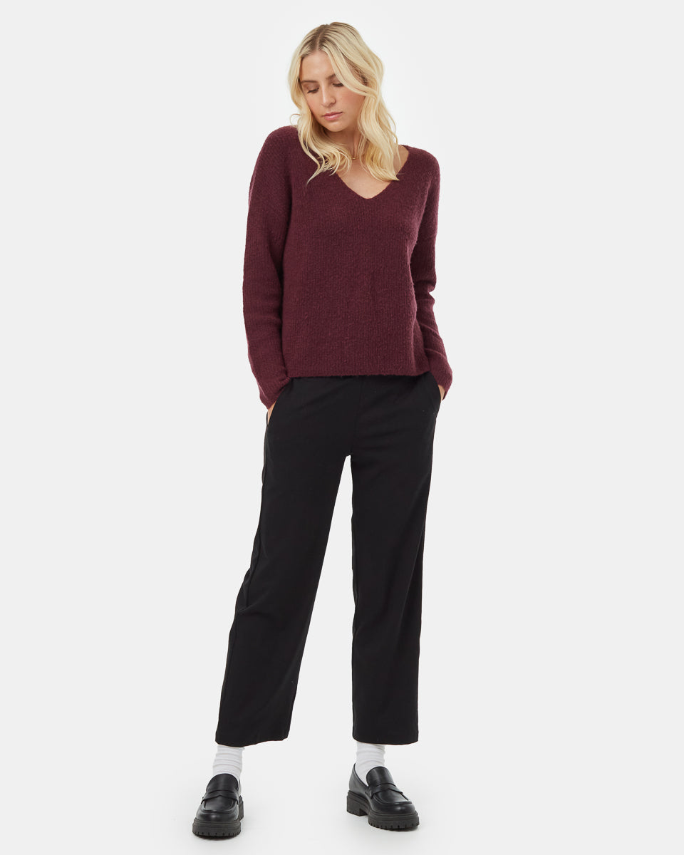 Highline Fuzzy V-Neck Sweater