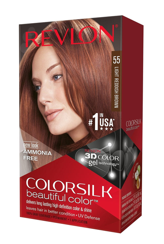 REVLON COLORSILK BEAUTIFUL COLOR - 55 LIGHT REDDISH BROWN