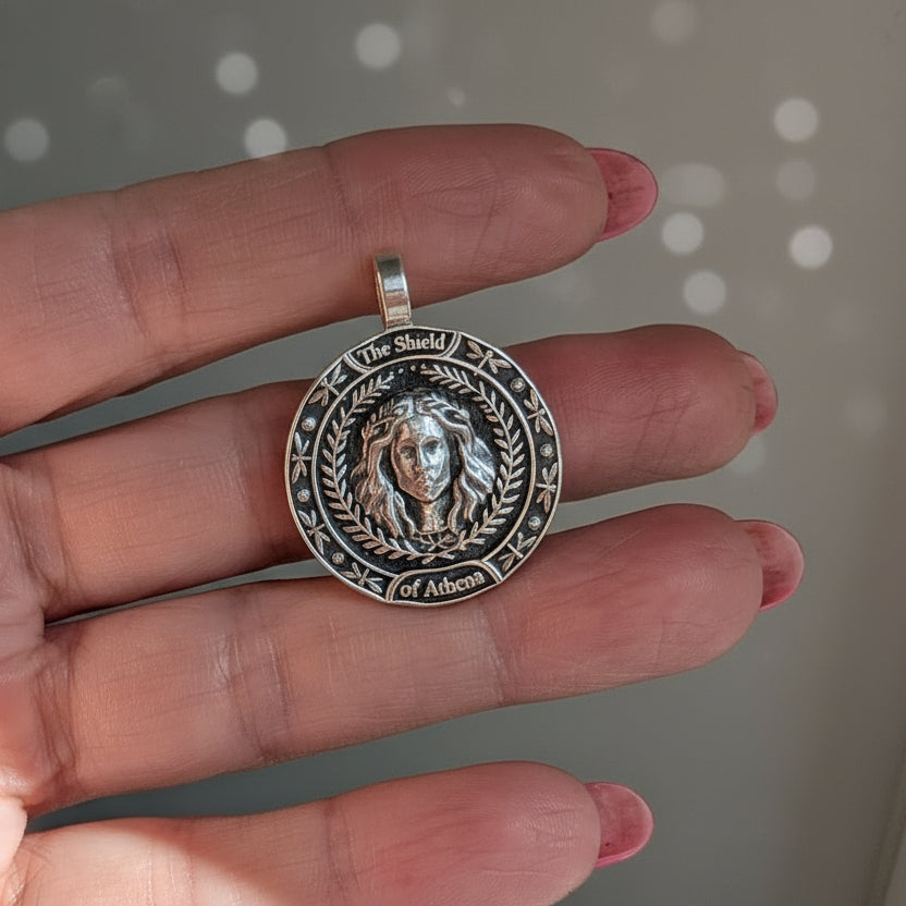 The Shield of Athena — Made-to-Order Pendant in Silver or Gold