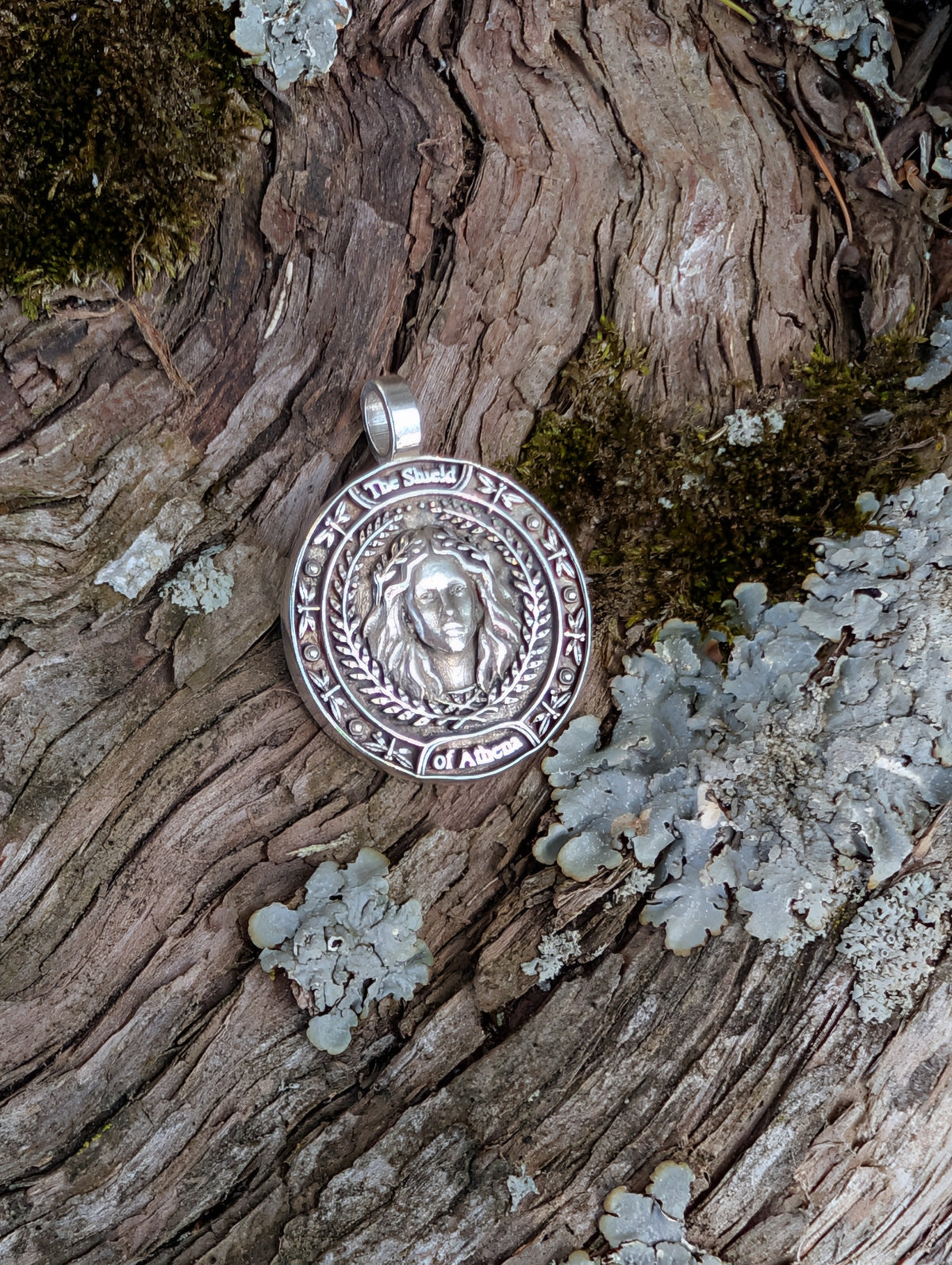 The Shield of Athena — Made-to-Order Pendant in Silver or Gold