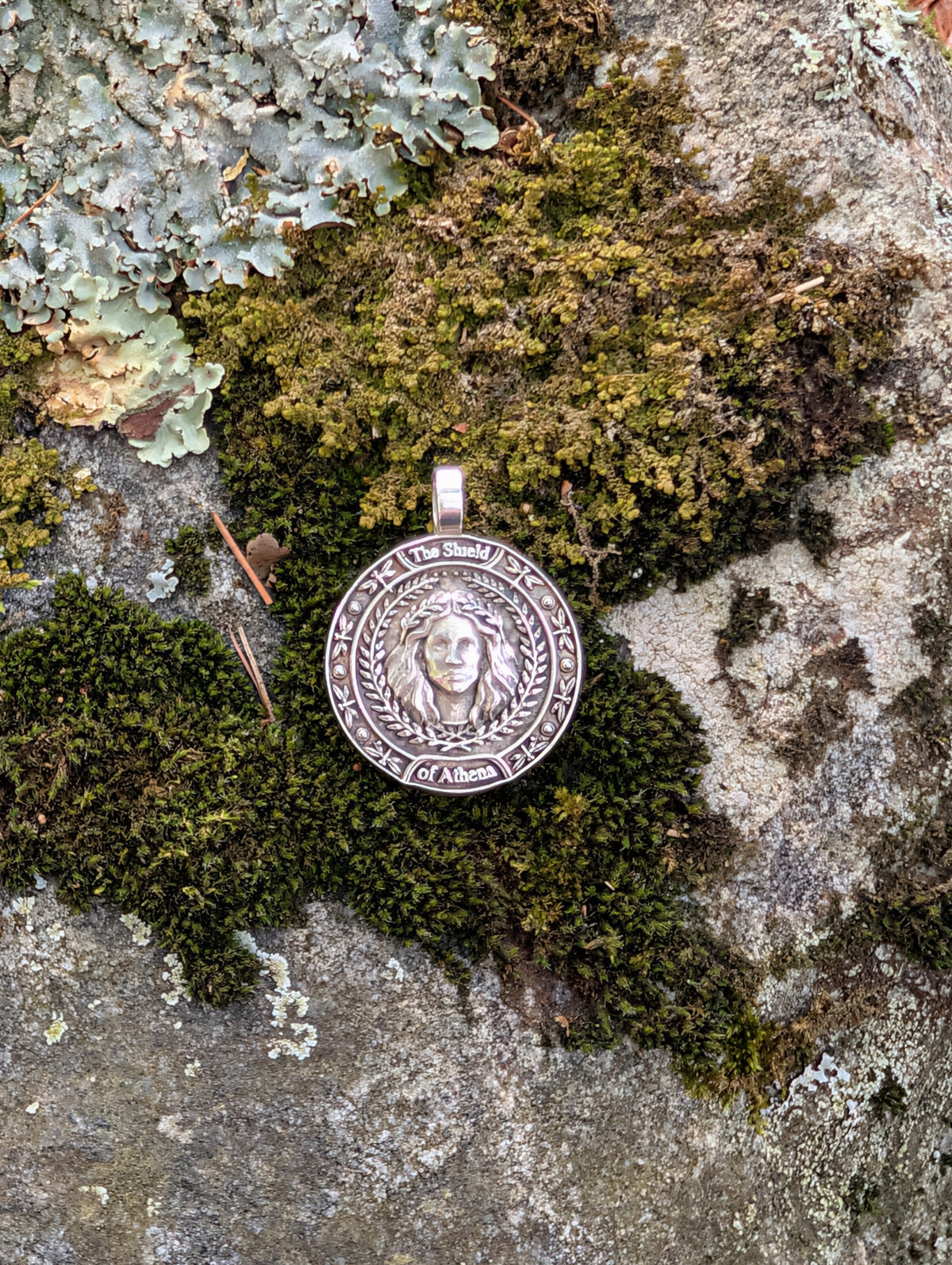 The Shield of Athena — Made-to-Order Pendant in Silver or Gold