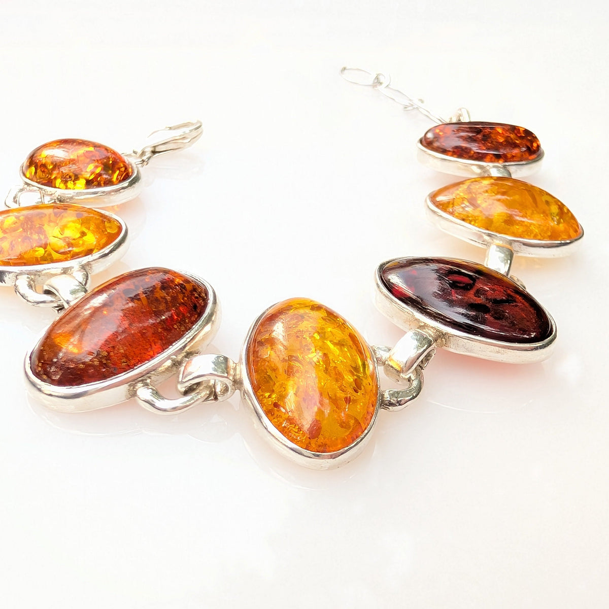Helia’s Tears Bracelet — Baltic Amber & Sterling Silver