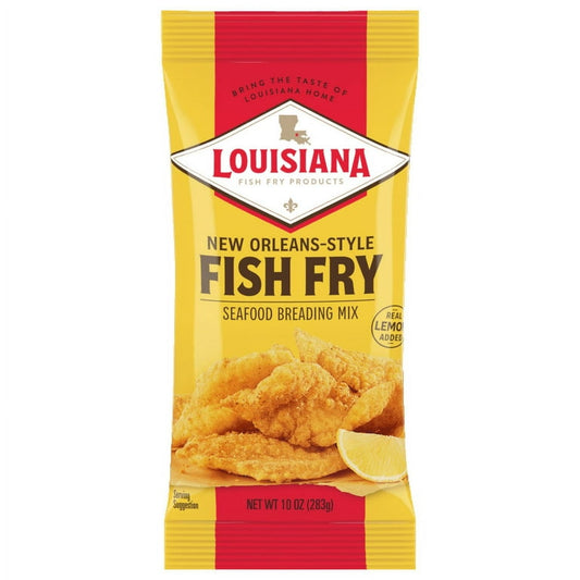 Louisiana New Orleans Style Crispy Fish Fry Coating Mix, 10 oz