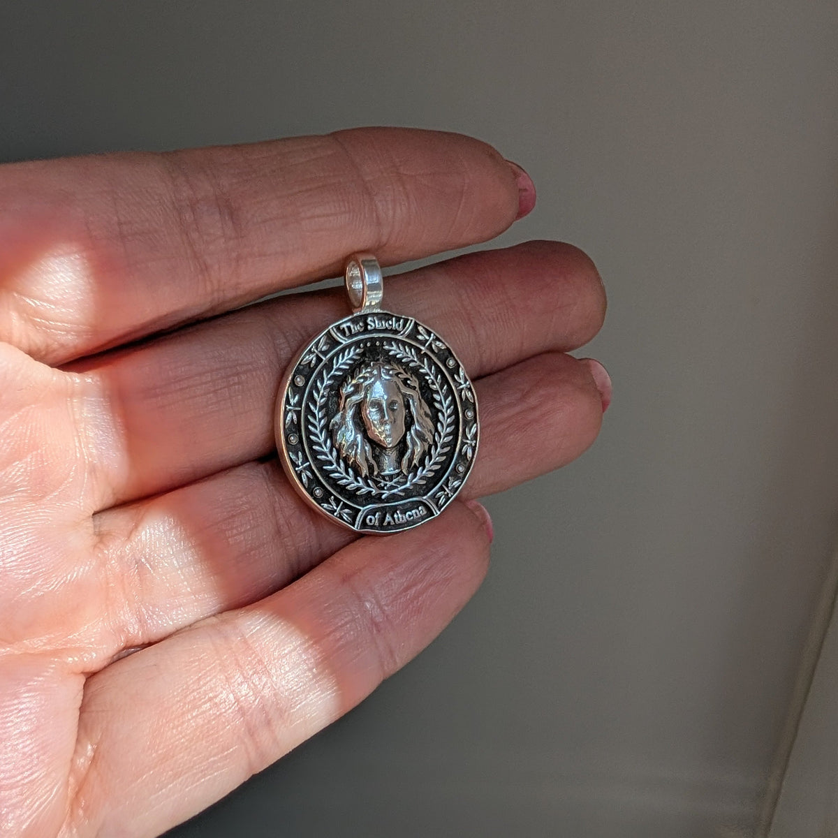The Shield of Athena — Made-to-Order Pendant in Silver or Gold