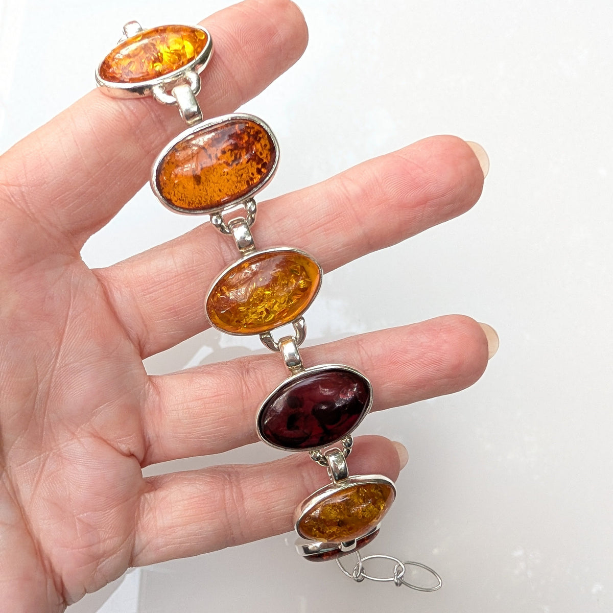 Helia’s Tears Bracelet — Baltic Amber & Sterling Silver