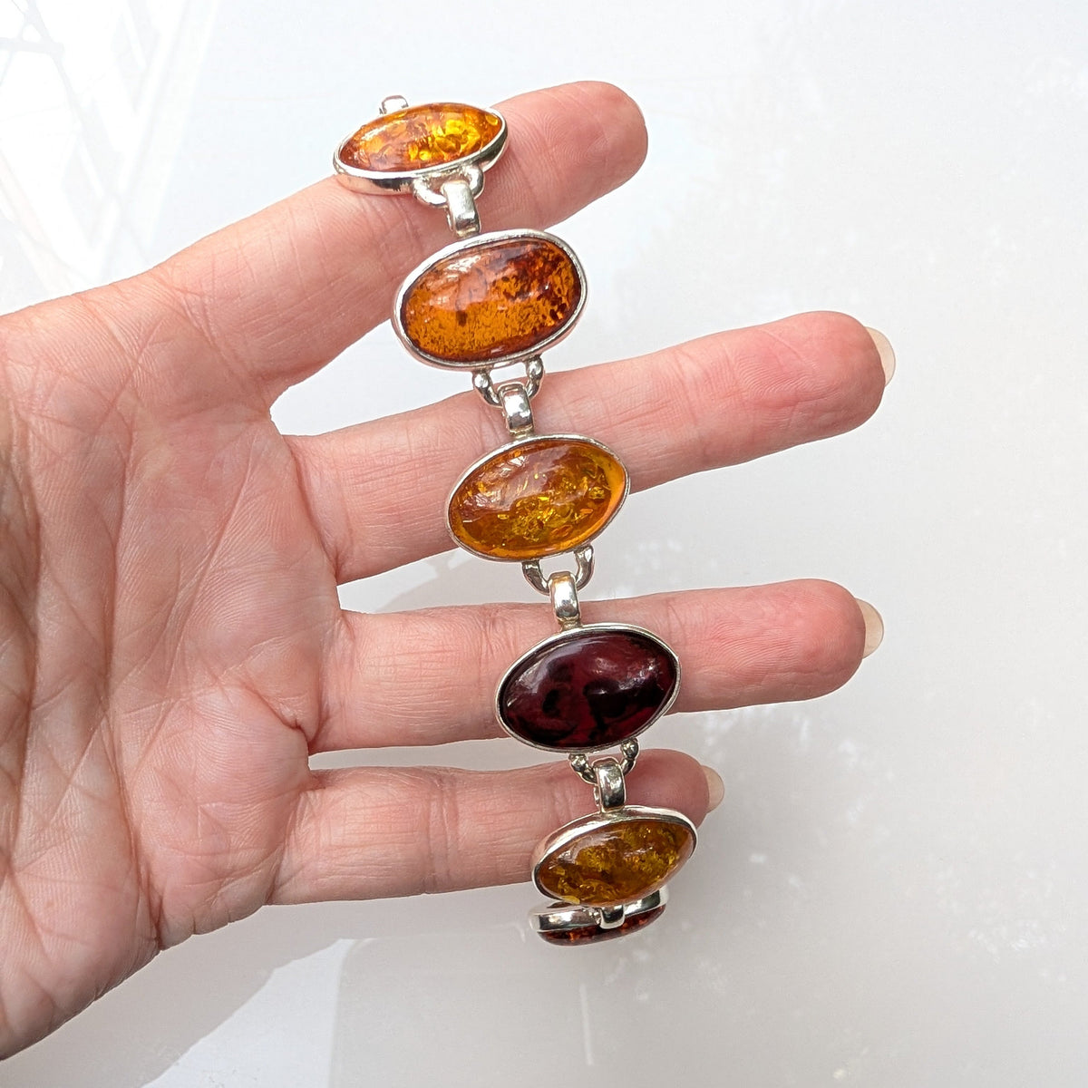 Helia’s Tears Bracelet — Baltic Amber & Sterling Silver